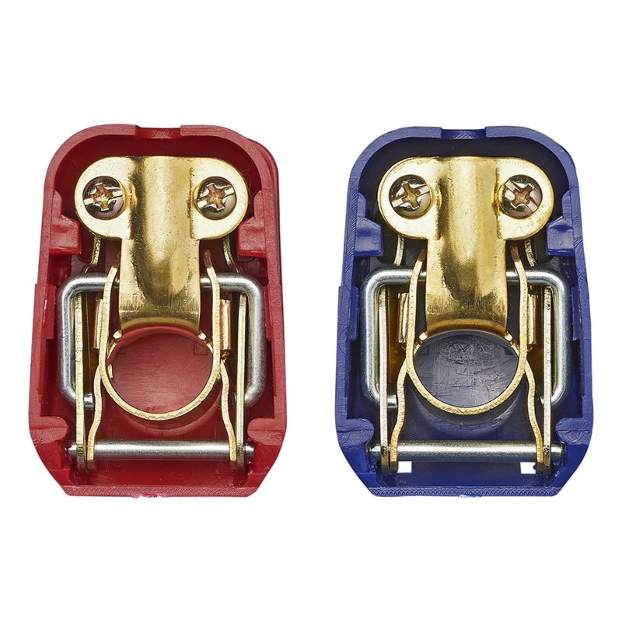 QIMEI-SHOP Accuklemmen, snelklemmen, 12 V, accupoolklemmen, snelsluiting, accuklem voor auto, motorfiets, vrachtwagen, boot, rood blauw, 2 paar
