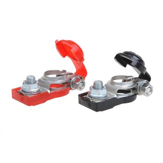 ProPlus Accupoolklem set - kunststof bescherming - rood en zwart - min en plus pool