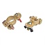 ProPlus Accupoolklemmen set - vleugelmoer - messing en staal - rood en zwart - 16-18 mm