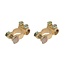 ProPlus Accupoolklemmen set - messing - staal - 35-50 mm² - goud - 2 stuks