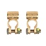 ProPlus Accupoolklemmen set - messing - staal - 35-50 mm² - goud - 2 stuks