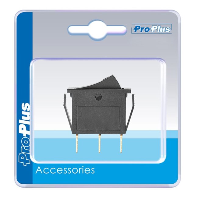 ProPlus Wipschakelaar LED - 10 x 25 mm - 12/24V - Max. 10A - Blauw