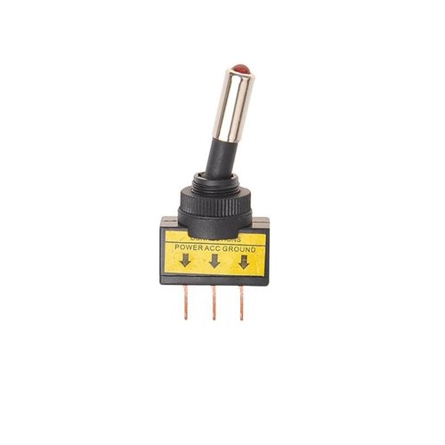 Pro Plus Wipschakelaar LED - 12 x 27 mm - 12 Volt - Max. 10 Ampère - Rood Pro Plus Wipschakelaar LED - 12 x 27 mm - 12 Volt - Max. 10 Ampère - Rood