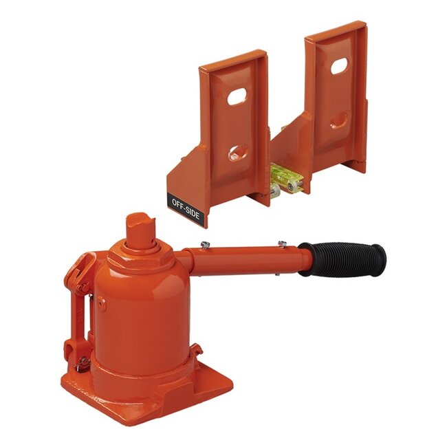 Purple Line Hydraulische caravankrik - 2-traps ontwerp - 2000 kg - Oranje - Staal