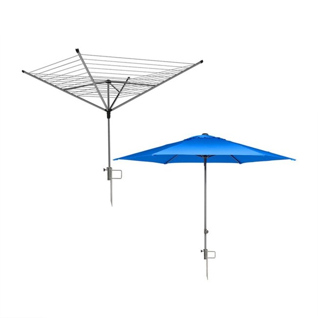 ProPlus Droogmolen en parasolharing - ijzer - 45 cm - Ø 35 mm - met handvat en draaiknop