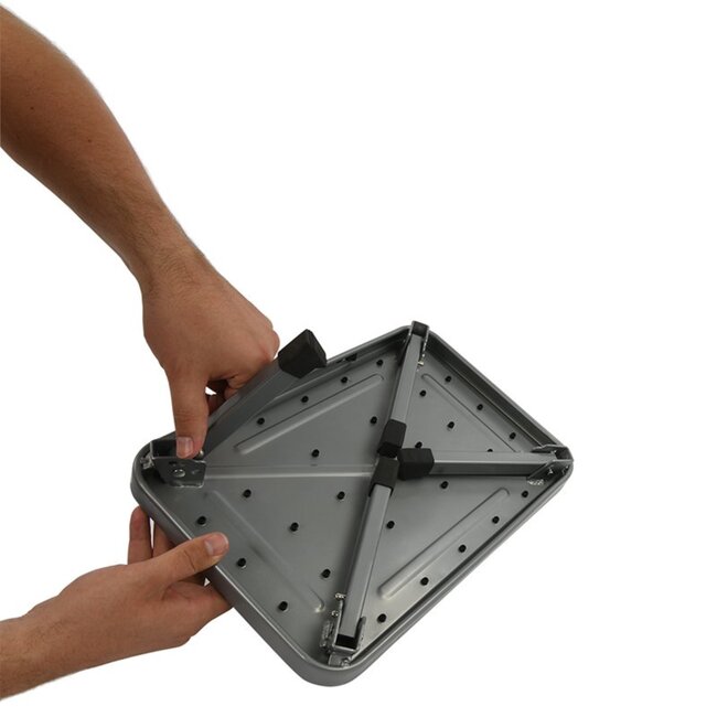 ProPlus Vouwbaar opstapje - 1 trede - metaal - antislip - 150 kg draagkracht - compact