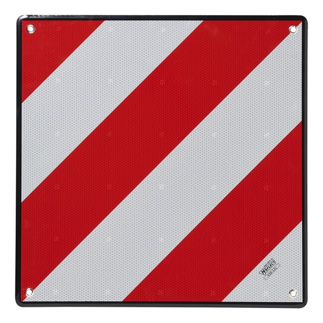 ProPlus Aluminium markeringsbord - 50 x 50 cm - Rood-witte strepen - Geschikt voor Spanje