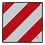 ProPlus Aluminium markeringsbord - 50 x 50 cm - Rood-witte strepen - Geschikt voor Spanje