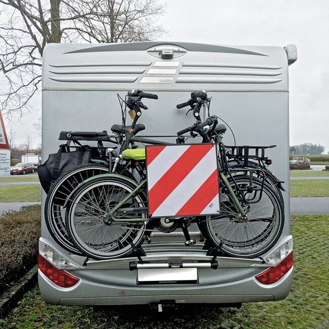 ProPlus Aluminium markeringsbord - 50 x 50 cm - Rood-witte strepen - Geschikt voor Spanje