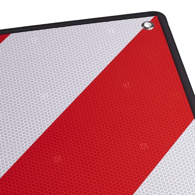 ProPlus Aluminium markeringsbord - 50 x 50 cm - Rood-witte strepen - Geschikt voor Spanje