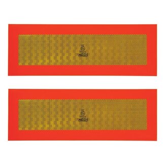 ProPlus Markeringsticker caravan - reflecterend geel - 56 x 20 cm - set van 2