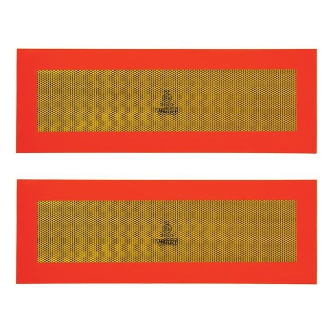 ProPlus Markeringsticker caravan - reflecterend geel - 56 x 20 cm - set van 2