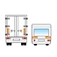 ProPlus Markeringsticker caravan - reflecterend geel - 56 x 20 cm - set van 2