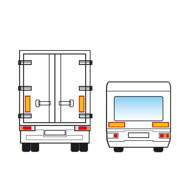 ProPlus Markering caravan/trailer - aluminium - reflecterend geel/oranje - set van 2