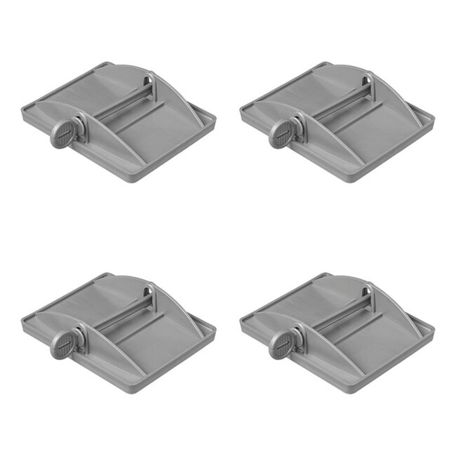 ProPlus Stabilisatievoeten XL - Zelfborgend - 175 x 140 mm - Grijs - Set van 4