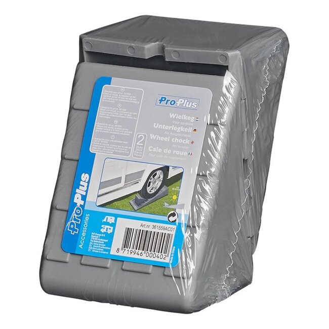 ProPlus Sterke wielkeggen - grijs - 2 stuks - maximale veiligheid - anti-slip groeven