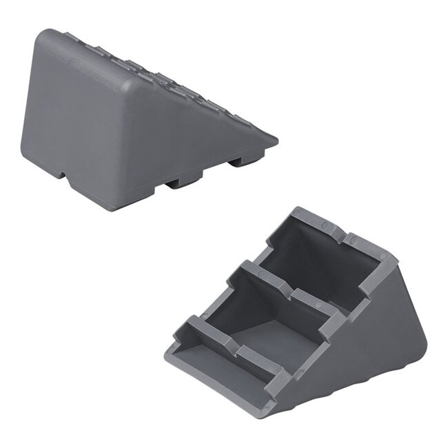 ProPlus Sterke wielkeggen - grijs - 2 stuks - maximale veiligheid - anti-slip groeven