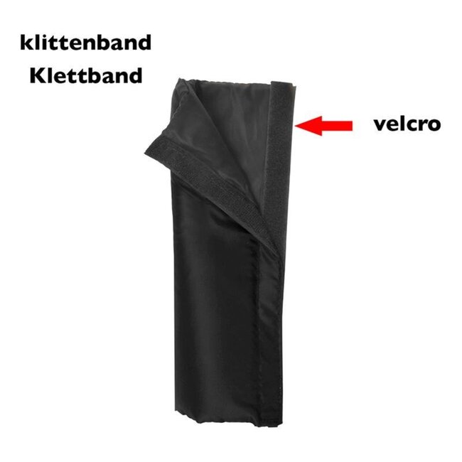 ProPlus Tentbeschermers voor stormband - universeel - klittenbandsluiting - set van 3 - zwart