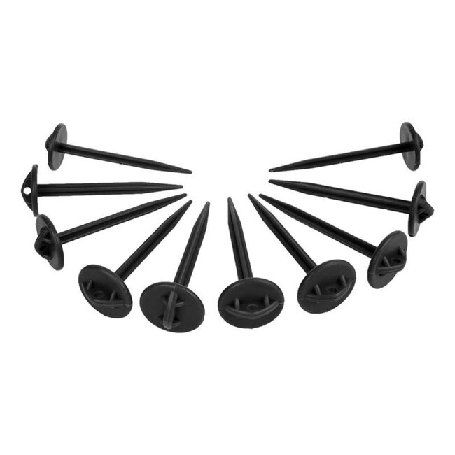 ProPlus Kunststof grondzeilpennen - Ø 7.5 x 90 mm - zwart - set van 10