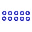 ProPlus Zeilogen - kunststof - 10 mm binnen Ø - 28 mm buiten Ø - blauw - 10 stuks