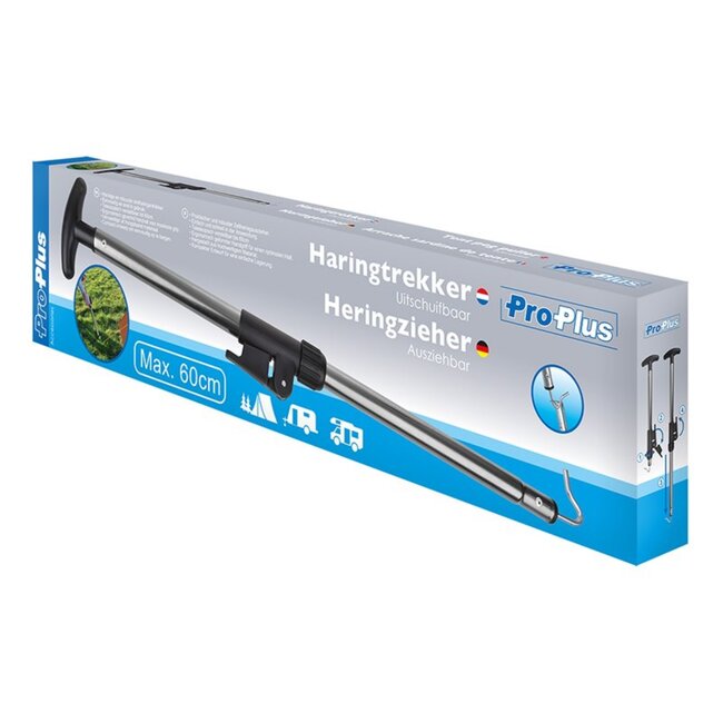 ProPlus Uitschuifbare tentharing trekker - telescopisch tot 60 cm - ergonomische grip - compact ontwerp