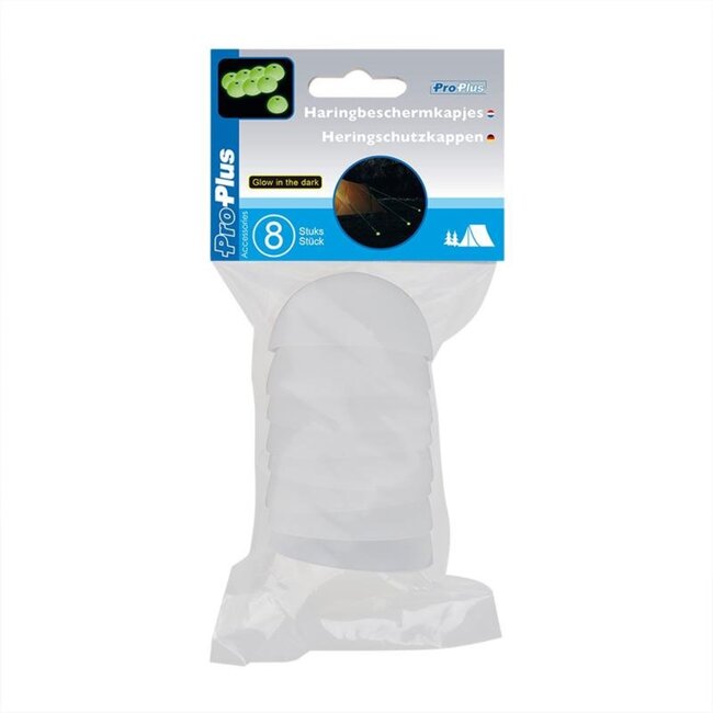 ProPlus Haringbeschermkapjes - Glow in the Dark - Ø 55 x 30 mm - Set van 8 stuks