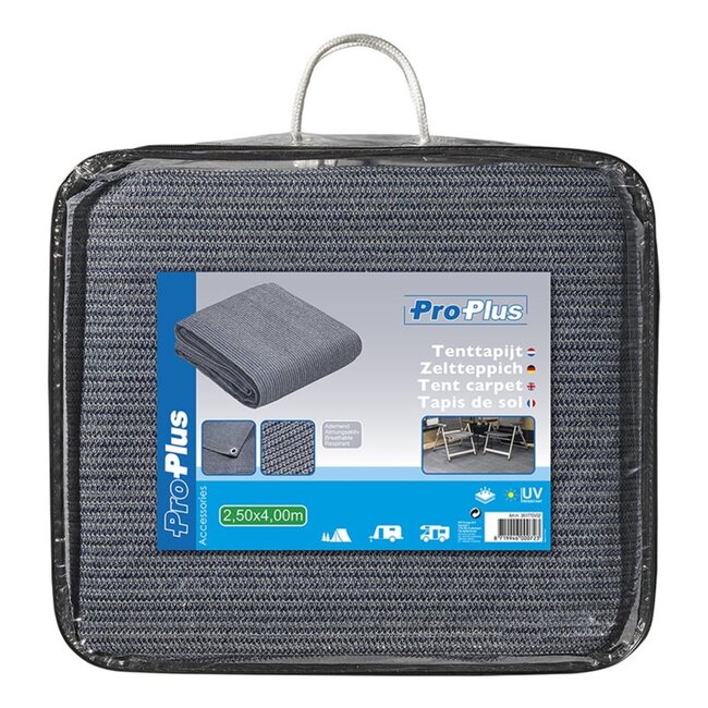 ProPlus Extra stevig tenttapijt - water- en vuildoorlatend - 2,5 x 4 meter - blauw/wit