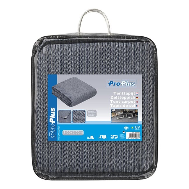 ProPlus Extra stevig tenttapijt - water- en vuildoorlatend - 3 x 4 meter - blauw/wit