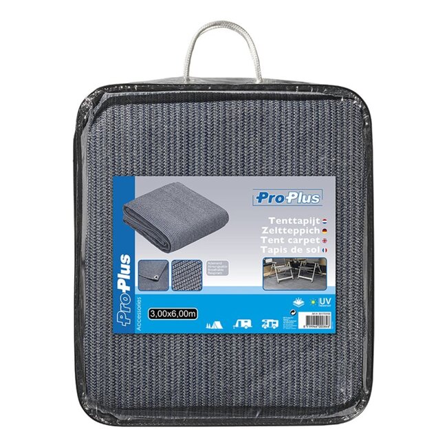 ProPlus Extra stevig tenttapijt - water- en vuildoorlatend - 3 x 6 meter - blauw/wit