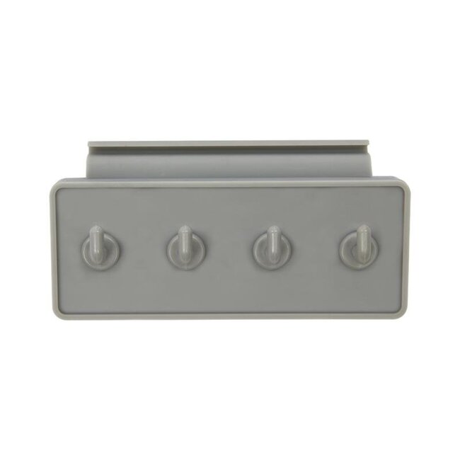 ProPlus Tentrail kapstok - 4 haken - kunststof - 15 x 6 cm