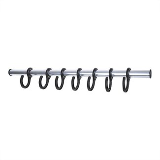 ProPlus Tentkapstok - Aluminium - 7 haken - 42 cm - Zilver/Zwart
