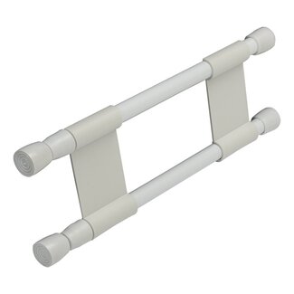 ProPlus Uitschuifbare dubbele vastzetstang - 25,5 tot 43 cm - wit
