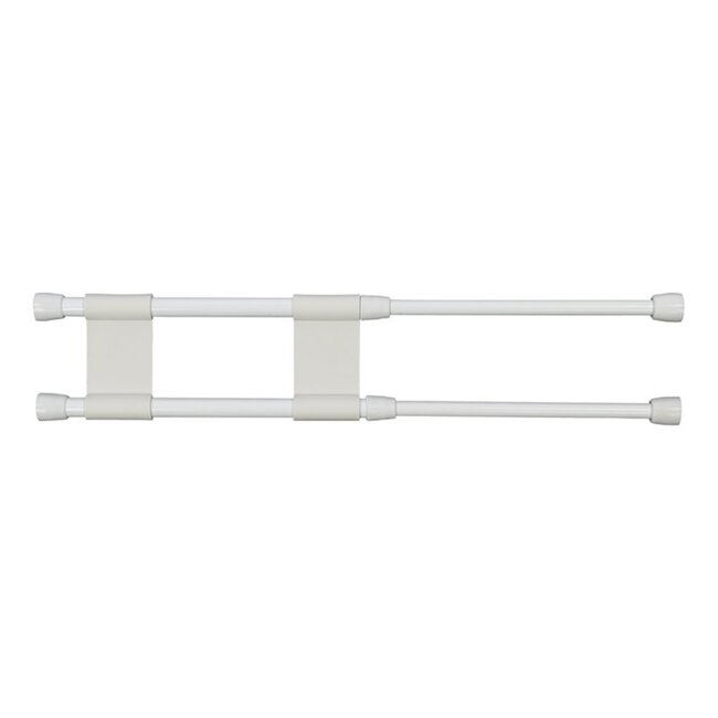 ProPlus Uitschuifbare dubbele vastzetstang - 25,5 tot 43 cm - wit