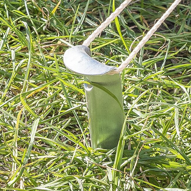 ProPlus Geribbelde stalen tentharing - 40 cm - Zilver - Voor zachte bodems