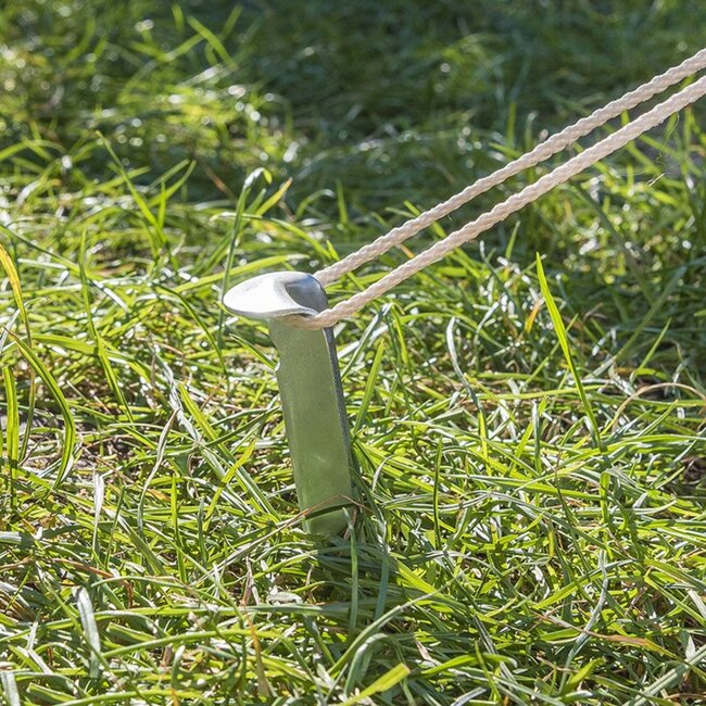 ProPlus Geribbelde stalen tentharing - 40 cm - Zilver - Voor zachte bodems