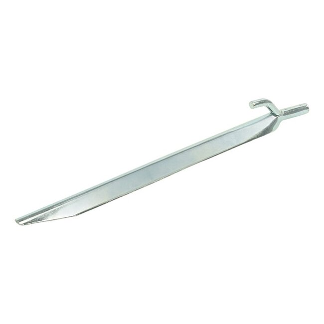 ProPlus Halfronde stalen tentharing met haak - 25 cm - zilver - geschikt voor zachte bodems