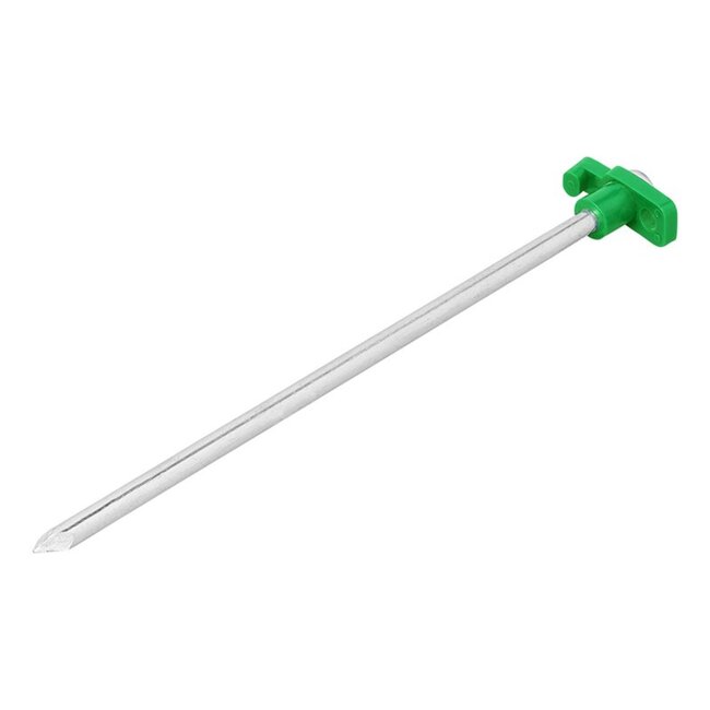 ProPlus Stalen tentharing met kunststof haak - 25 cm - Zilver - Voor zachte bodems