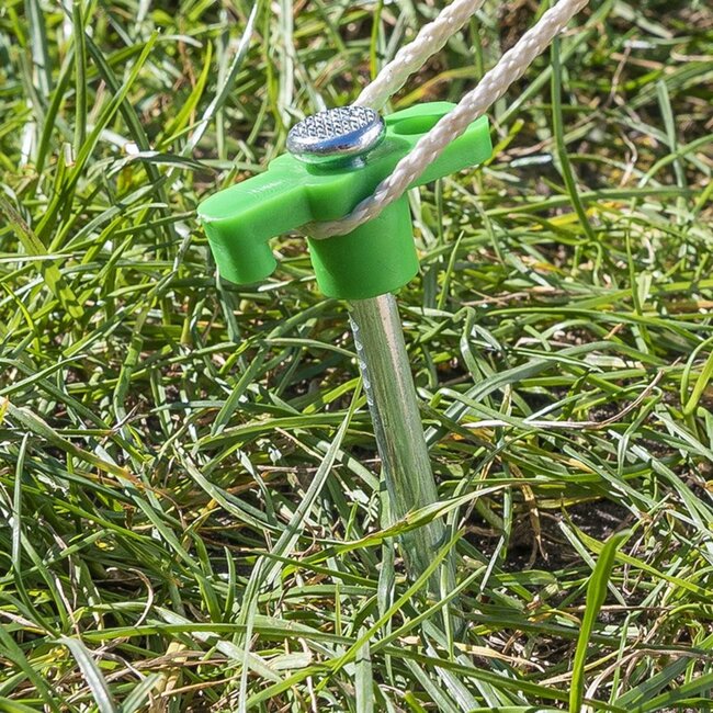 ProPlus Stalen tentharing met kunststof haak - 25 cm - Zilver - Voor zachte bodems