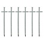 ProPlus Rotspen met dwarspen - metaal - 17 cm - set van 6