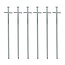 ProPlus Rotspen met dwarspen - metaal - 23 cm - set van 6 stuks
