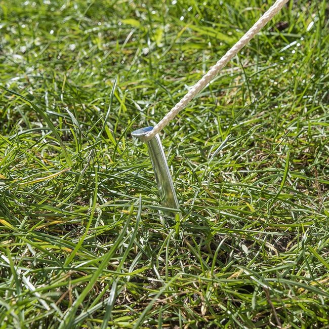 ProPlus Halfronde aluminium tentharing - 22 cm - Geschikt voor zachte bodems