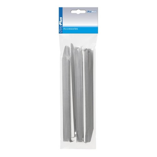 Pro+ Tentharing 22cm aluminium halfrond 10 stuks in polybag Pro+ Tentharing 22cm aluminium halfrond 10 stuks in polybag