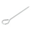 ProPlus Stalen tentharing met oog - 19 cm - Zilver - Geschikt voor zachte bodems