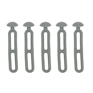 ProPlus Trapspanners - Rubberen knoop - 10,5 cm - Grijs - Set van 5