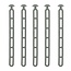 ProPlus Trapspanner met knoop - 23,5 cm - Grijs - 5 stuks