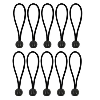 ProPlus Tentspanners - Elastisch - 15 cm - Zwart - 10 stuks