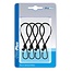 ProPlus Elastische tentspanners met haak - 20 cm - zwart - set van 4
