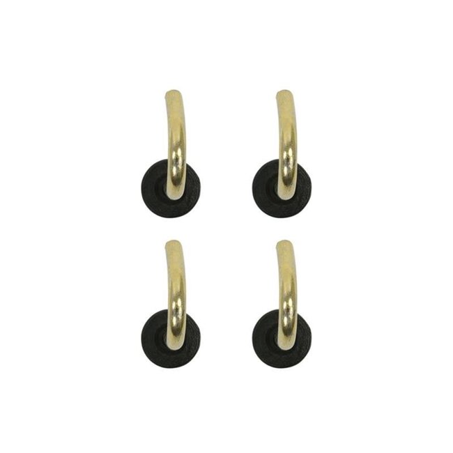 ProPlus Tentdop met ronde haak - metaal - Ø 19 mm - zwart - 4 stuks