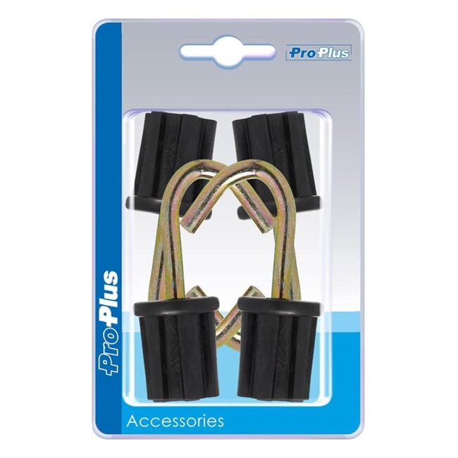 ProPlus Tentdop met ronde haak - metaal - Ø 25 mm - zwart - set van 4