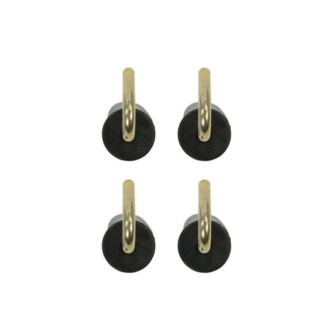 ProPlus Tentdop met ronde haak - metaal - Ø 25 mm - zwart - set van 4